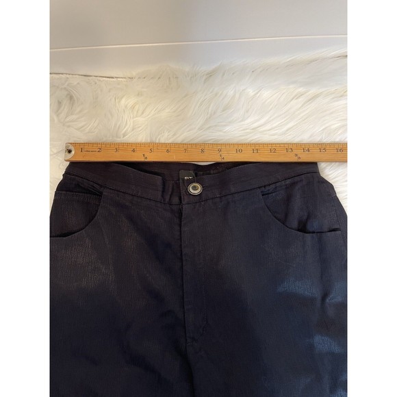 ST. MAARTEN'S DALLAS Women's Pants SIZE 14 Black Textured High Rise Trousers - Picture 5 of 8